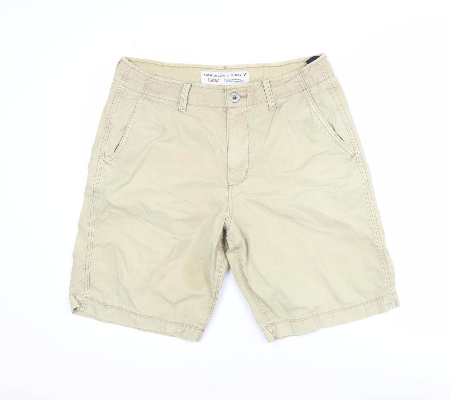 American Eagle Outfitters Men's Beige Chino Shorts Size 33 Classic Fit