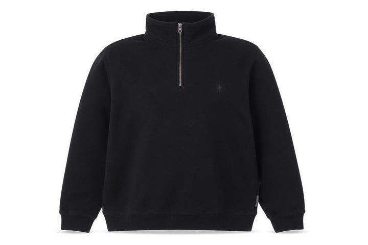 French Connection Men's Black XL 1/4 Zip Fleece Sweatshirt