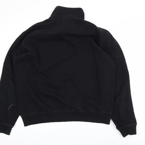 French Connection Men's Black XL 1/4 Zip Fleece Sweatshirt