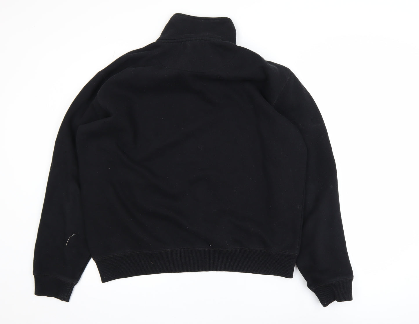 French Connection Men's Black XL 1/4 Zip Fleece Sweatshirt