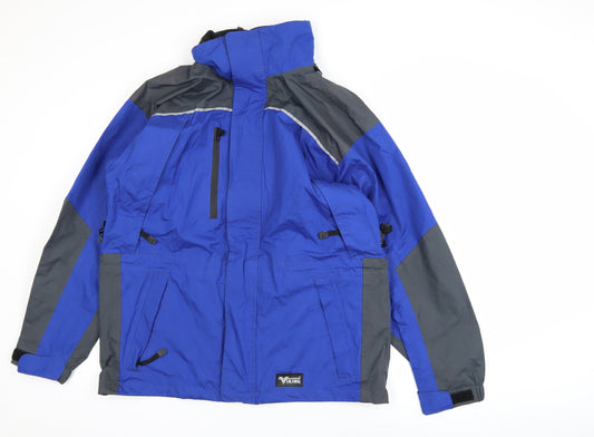 Viking Mens Blue Waterproof Tempest II Rain Coat Jacket M