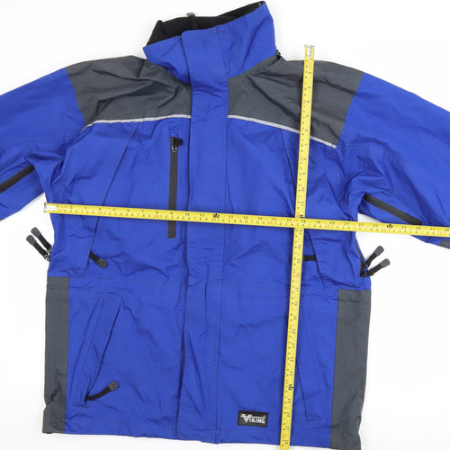 Viking Mens Blue Waterproof Tempest II Rain Coat Jacket M