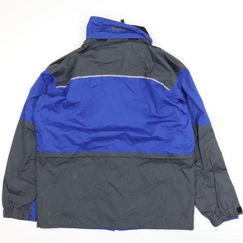 Viking Mens Blue Waterproof Tempest II Rain Coat Jacket M