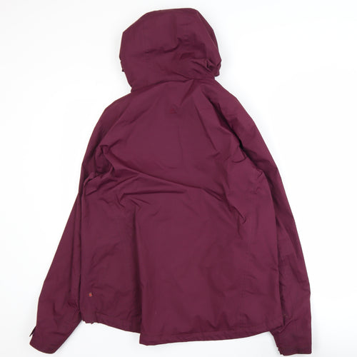 One Valley Women's Burgundy Hooded Waterproof Jacket M/L