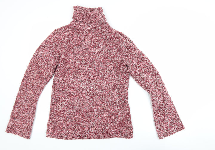 Cherokee Womens Red Roll Neck Chunky Knit Pullover Jumper Size 14