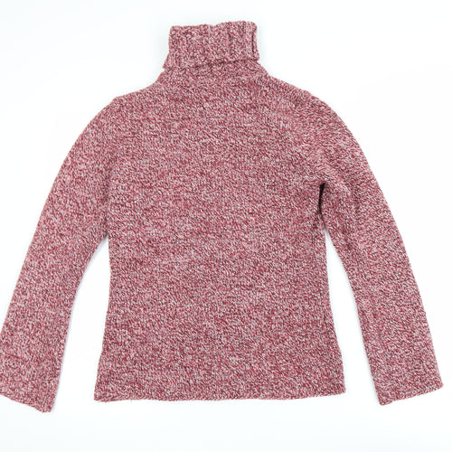 Cherokee Womens Red Roll Neck Chunky Knit Pullover Jumper Size 14