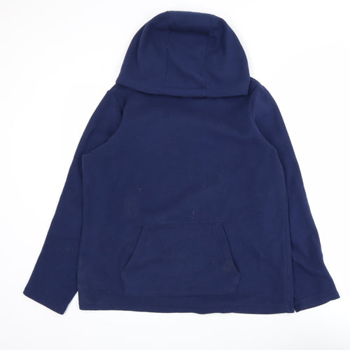 Lands' End Men's Navy Blue Fleece Pullover Hoodie Size M