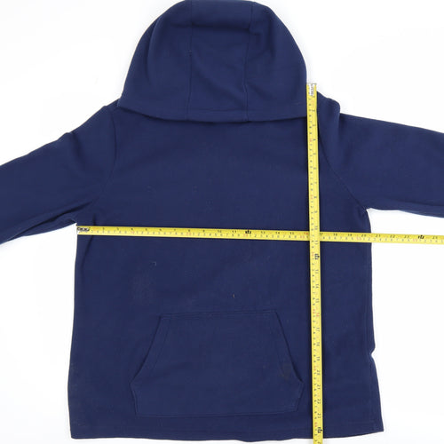 Lands' End Men's Navy Blue Fleece Pullover Hoodie Size M