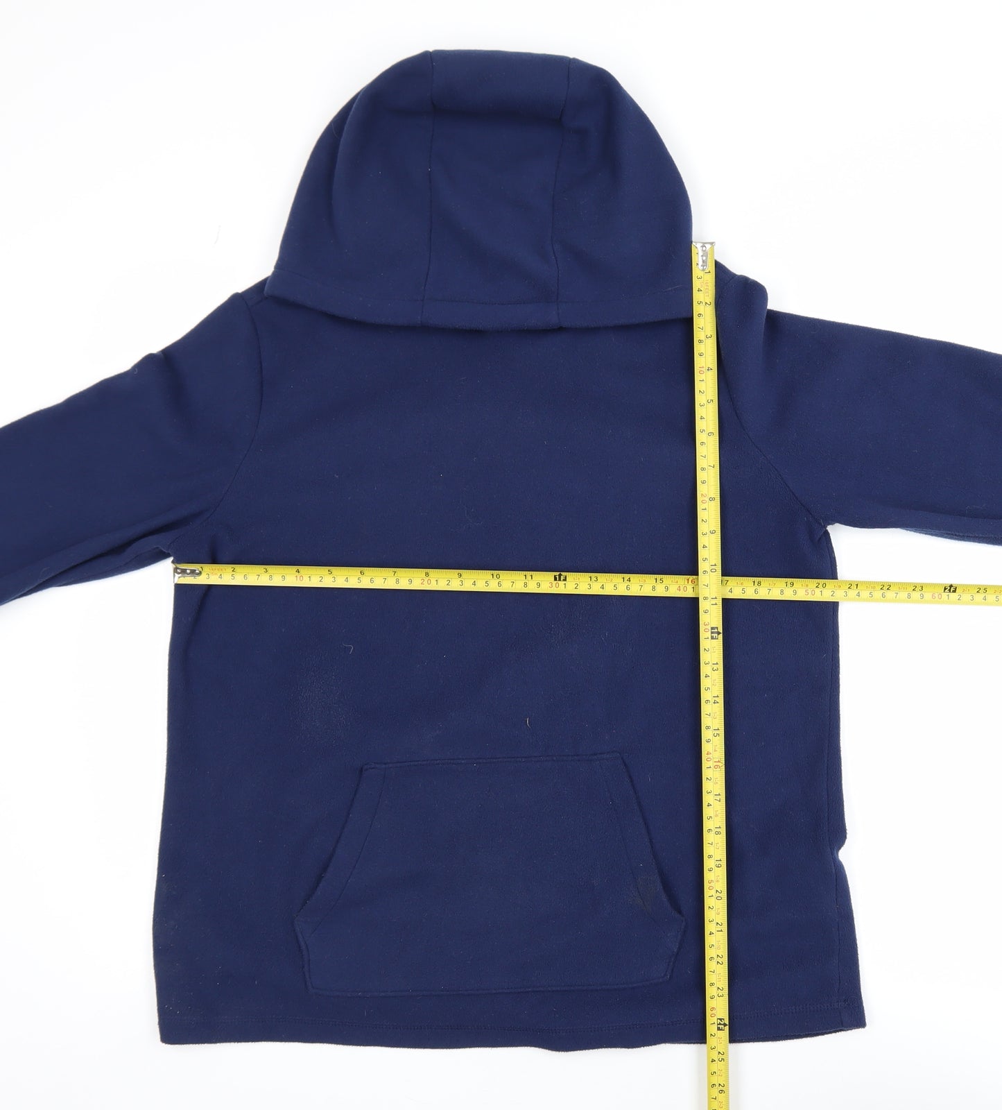 Lands' End Men's Navy Blue Fleece Pullover Hoodie Size M