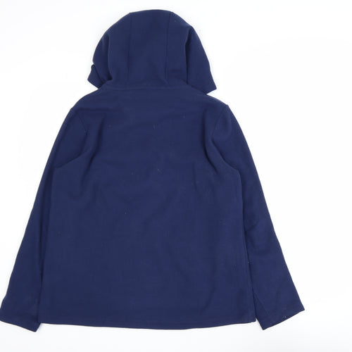 Lands' End Men's Navy Blue Fleece Pullover Hoodie Size M