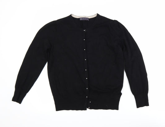 Marks and Spencer Women’s Black Size 14 Cardigan Viscose Blend