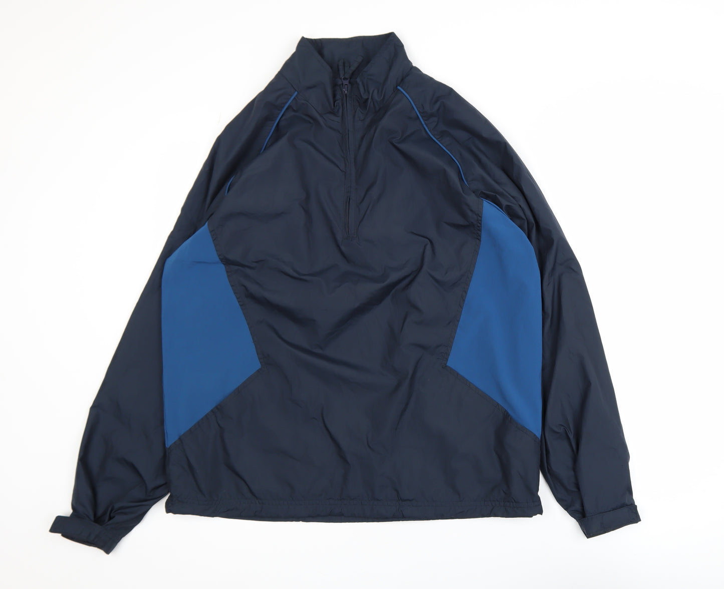 Aureus Mens Blue 1/4 Zip Lightweight Windbreaker Jacket Size M
