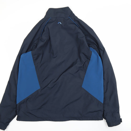 Aureus Mens Blue 1/4 Zip Lightweight Windbreaker Jacket Size M