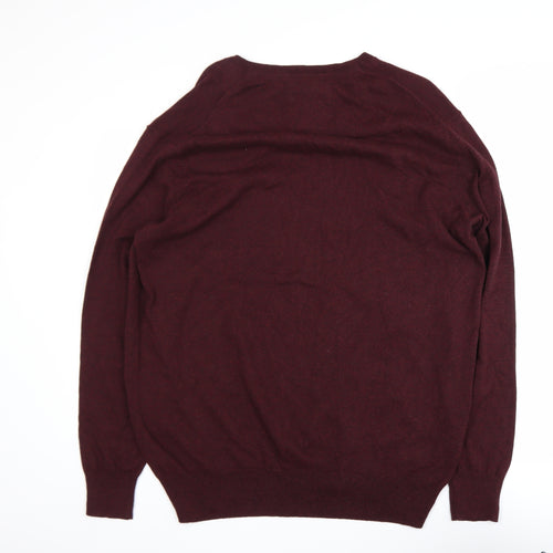 Superdry Men's Red 3XL V-Neck Cotton Cashmere Jumper
