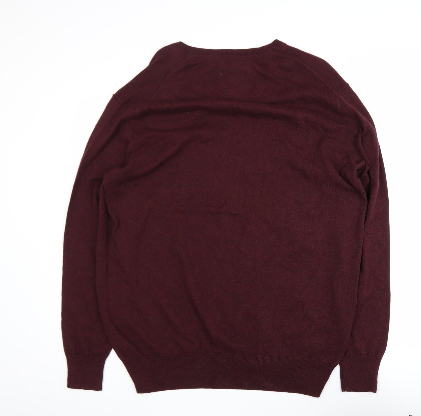 Superdry Men's Red 3XL V-Neck Cotton Cashmere Jumper
