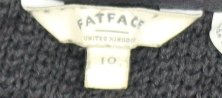 FatFace Women’s Grey Cotton Lace Hem Jumper Size 10