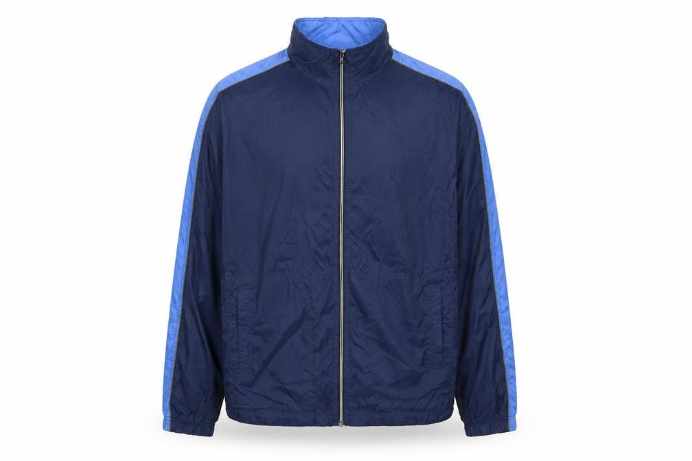 Front view of Sideout Men's Blue M Windbreaker Lightweight Full Zip Jacket