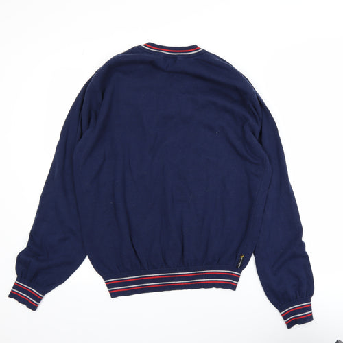 Voi Jeans Men's Navy Blue XXL V-Neck Cotton Jumper