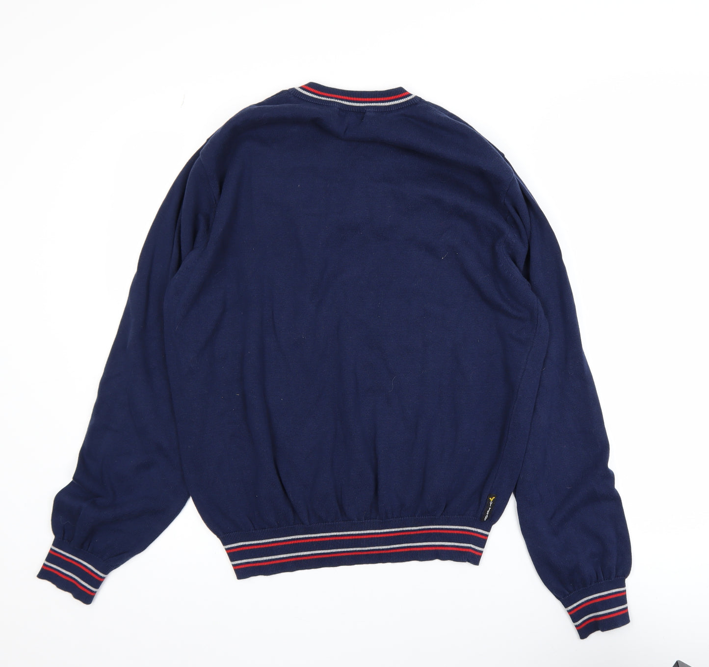 Voi Jeans Men's Navy Blue XXL V-Neck Cotton Jumper