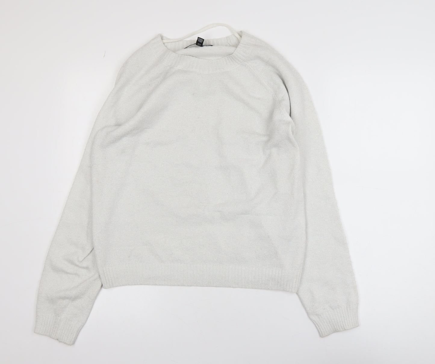 Vero Moda Women White Small Pullover Jumper Polyester Blend
