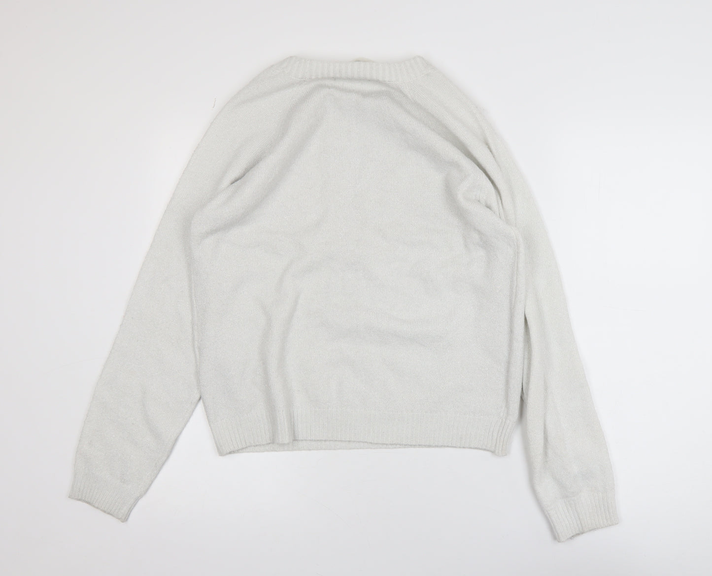 Vero Moda Women White Small Pullover Jumper Polyester Blend