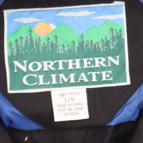 Northern Climate Men's Blue L Parka Jacket Polyester Cotton Winter Coat