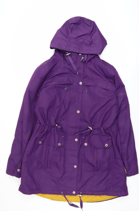 Target Dry Women's Purple Waterproof Parka Jacket Size 18