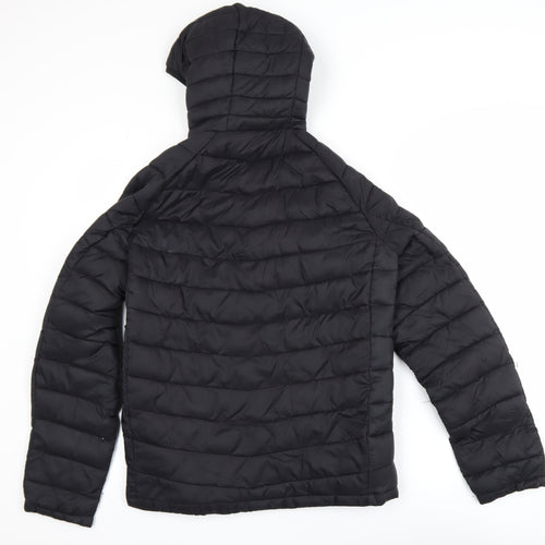 Karrimor Women Black Puffer Jacket Size 14 Hooded Lightweight Coat