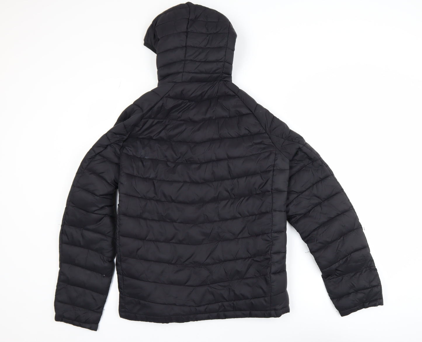 Karrimor Women Black Puffer Jacket Size 14 Hooded Lightweight Coat