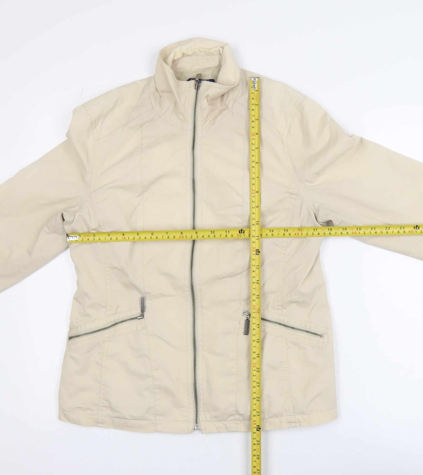 Maine New England Women's Beige Cotton Blend Jacket Size 12