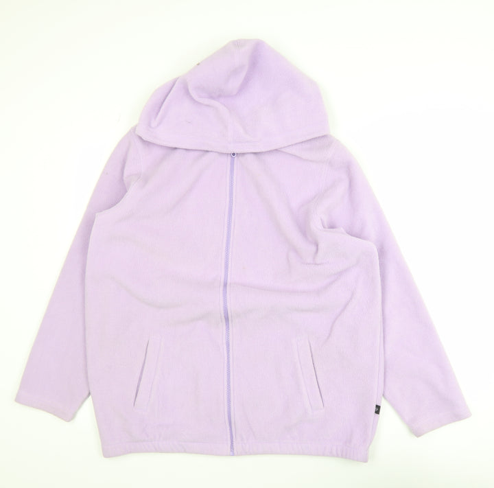 Hawkshead Women's Purple Fleece Hooded Full Zip Jacket Size L