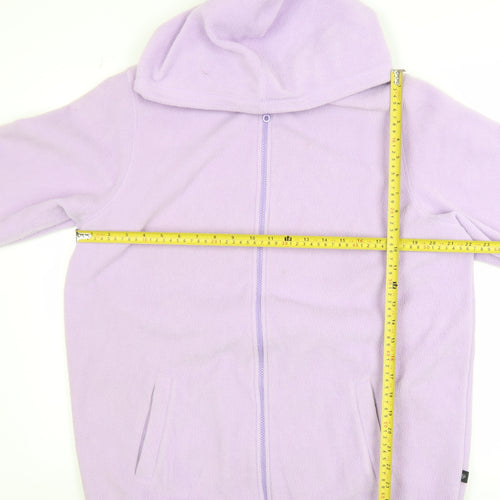 Hawkshead Women's Purple Fleece Hooded Full Zip Jacket Size L