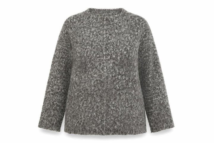 Wallis Women’s Grey Wool Blend Chunky Knit Long Sleeve Cardigan Size 12