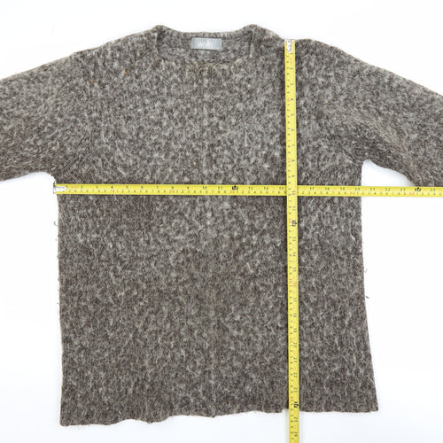 Wallis Women’s Grey Wool Blend Chunky Knit Long Sleeve Cardigan Size 12