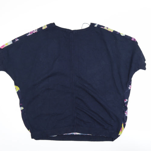 F&F Women's Blue Floral Lightweight Short Sleeve Blouse Size 18