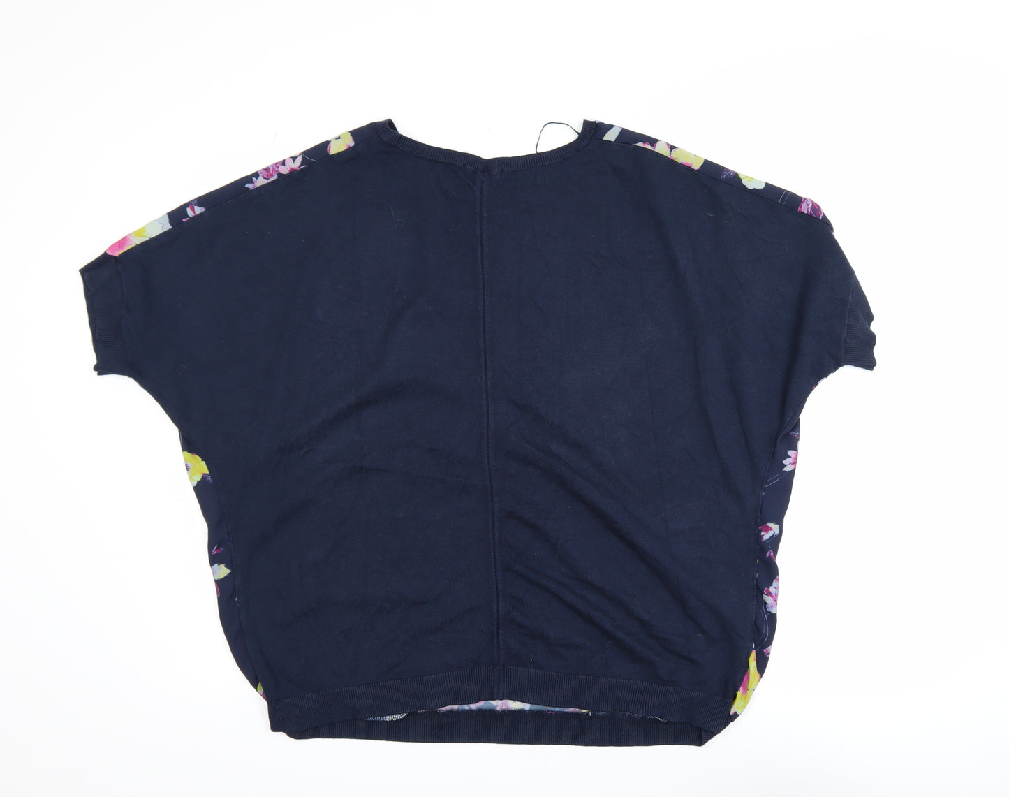 F&F Women's Blue Floral Lightweight Short Sleeve Blouse Size 18