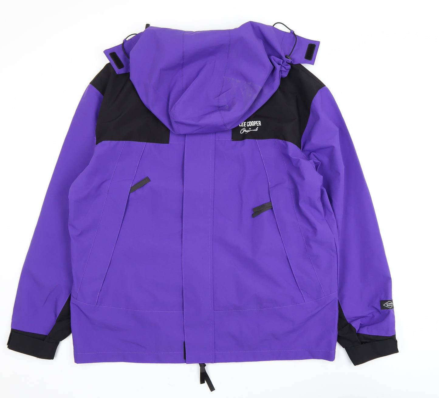 Lee Cooper Men's Purple XL Waterproof Hooded Parka Jacket