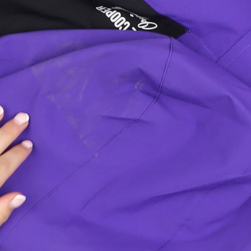 Lee Cooper Men's Purple XL Waterproof Hooded Parka Jacket