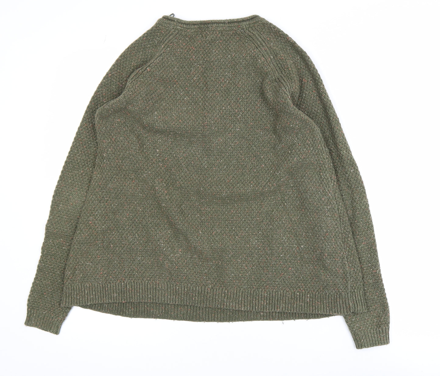 Fat Face Women’s Green Cable-Knit Cotton Jumper Size 8