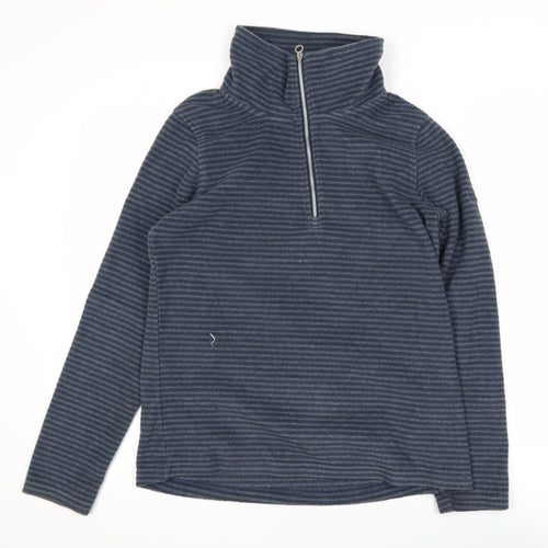 Regatta Women's Blue Striped Fleece 1/2 Zip Activewear Jacket UK 10