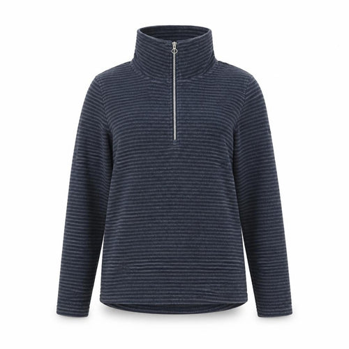 Regatta Women's Blue Striped Fleece 1/2 Zip Activewear Jacket UK 10