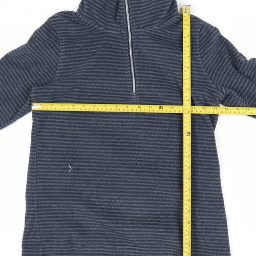 Regatta Women's Blue Striped Fleece 1/2 Zip Activewear Jacket UK 10