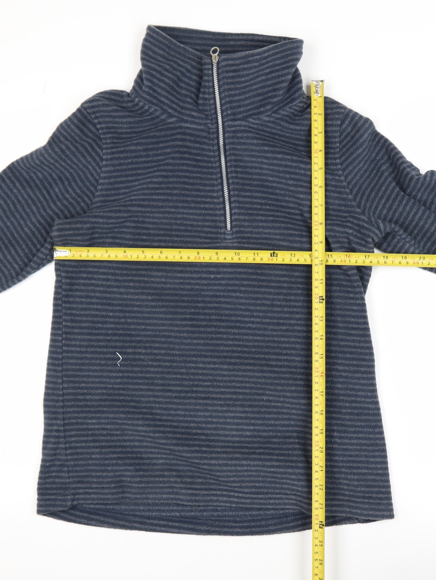 Regatta Women's Blue Striped Fleece 1/2 Zip Activewear Jacket UK 10