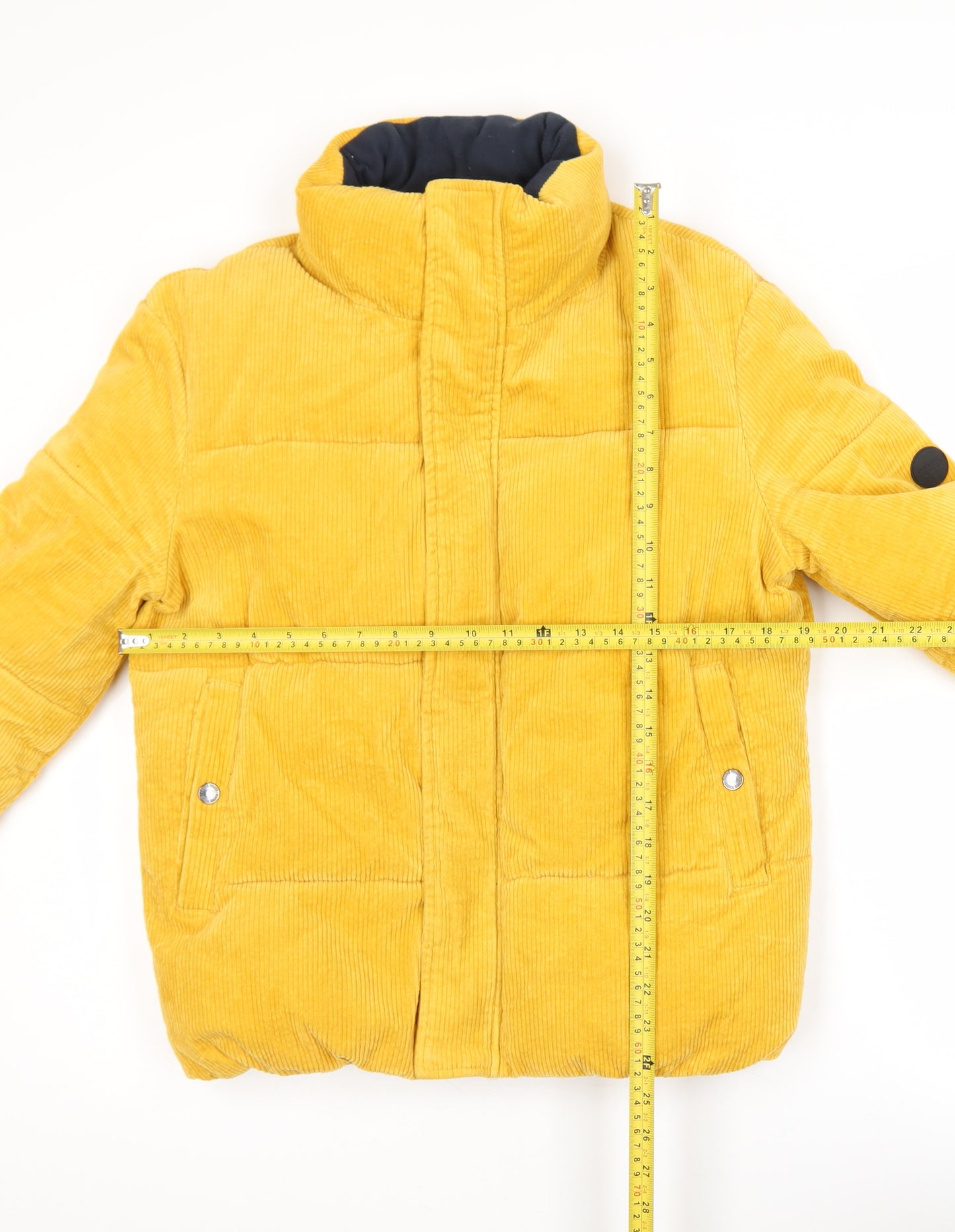 Native Youth Men's Yellow Corduroy Puffer Jacket XS