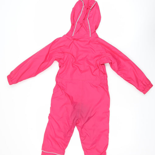 Peter Storm Girls Pink Waterproof Hooded Snowsuit 2-3 Years