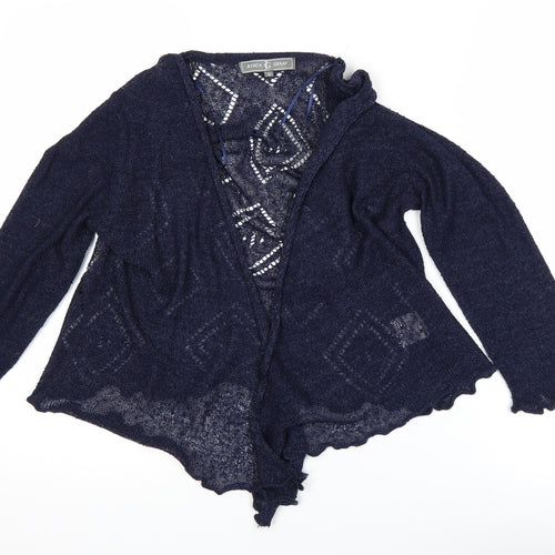 Jessica Graaf Women's Blue Open-Knit Cardigan M
