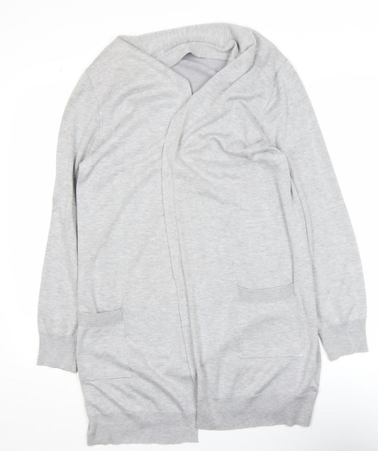 Grace Karin Women's Grey Long Sleeve Open Cardigan Size M