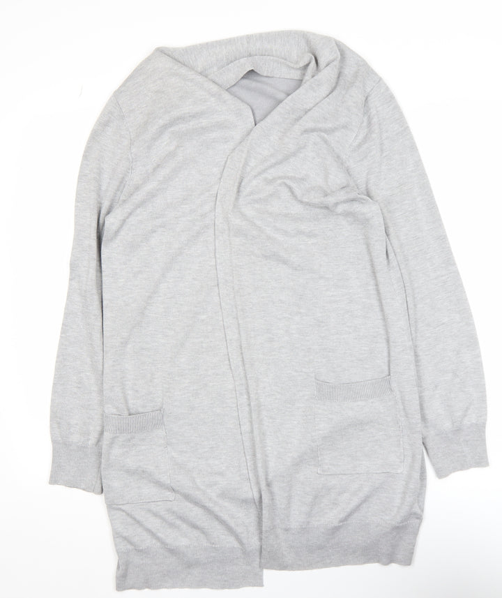 Grace Karin Women's Grey Long Sleeve Open Cardigan Size M