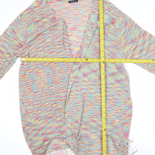 Roman Women’s Multicoloured Open Knit Cardigan Size 18