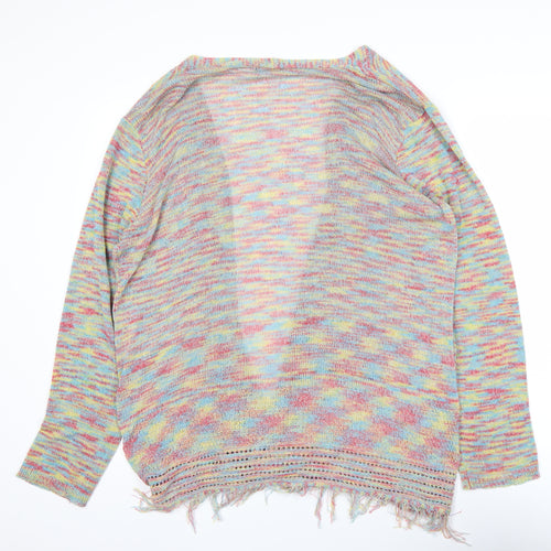 Roman Women’s Multicoloured Open Knit Cardigan Size 18